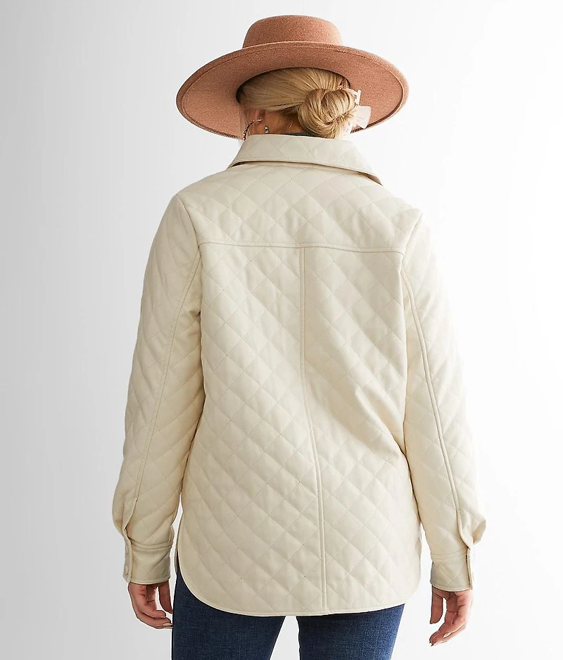 Faux Leather Shacket