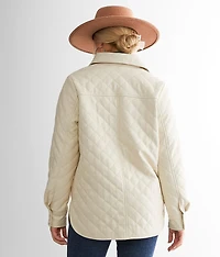 Faux Leather Shacket