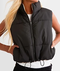 Reversible Cropped Puffer Vest