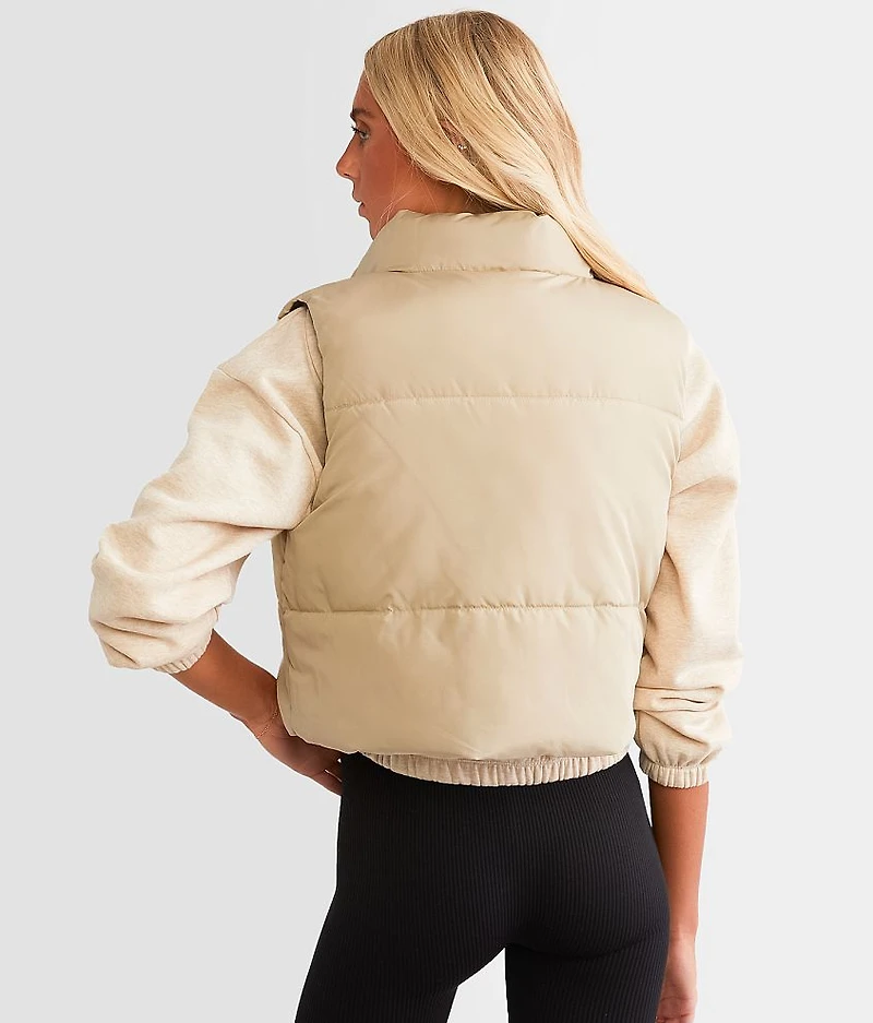 Reversible Cropped Puffer Vest