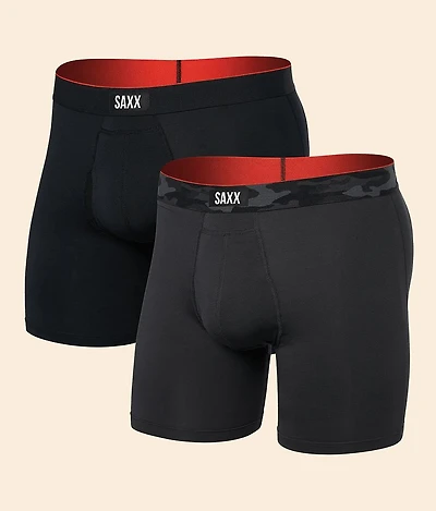 Multi Sport 2 Pack Stretch Boxer Briefs
