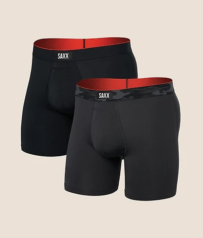 Multi Sport 2 Pack Stretch Boxer Briefs