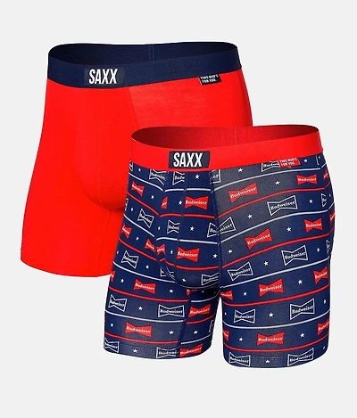 Vibe Budweiser 2 Pack Stretch Boxer Briefs