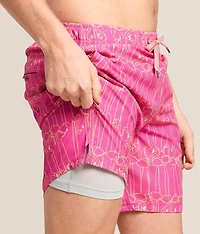 Oh Buoy Flamingo Stretch Swim Trunks