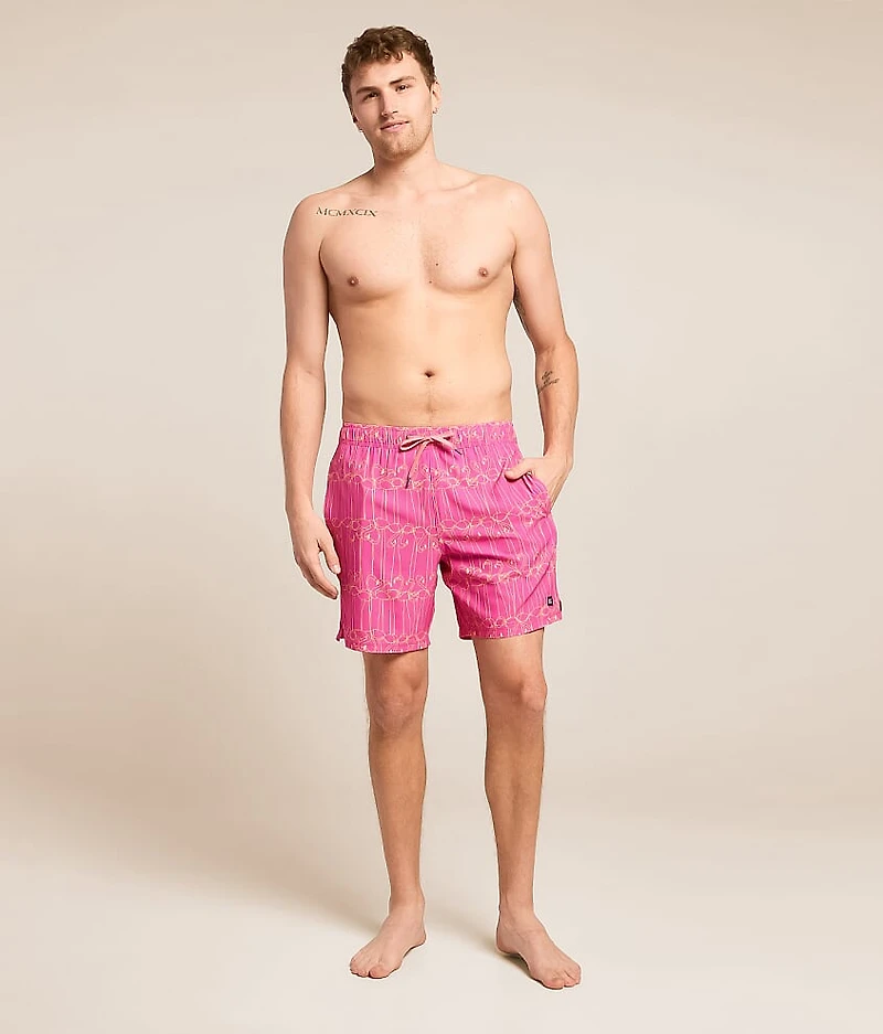 Oh Buoy Flamingo Stretch Swim Trunks