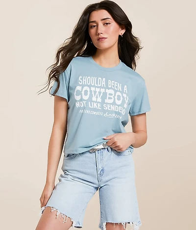 Shoulda Been A Cowboy Cropped T-Shirt