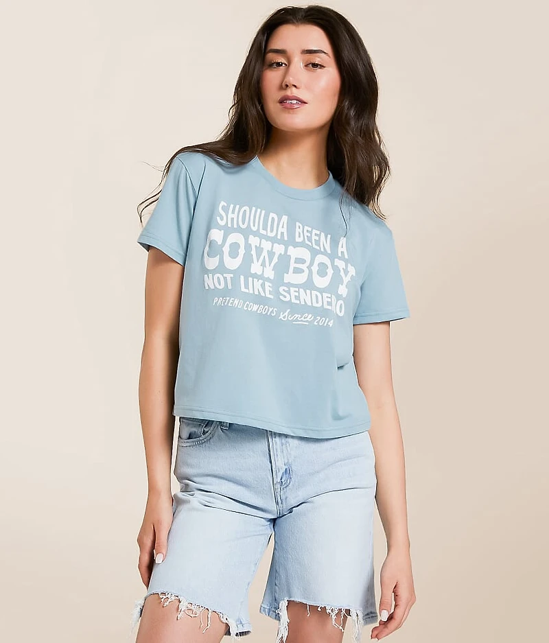 Shoulda Been A Cowboy Cropped T-Shirt