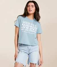 Shoulda Been A Cowboy Cropped T-Shirt