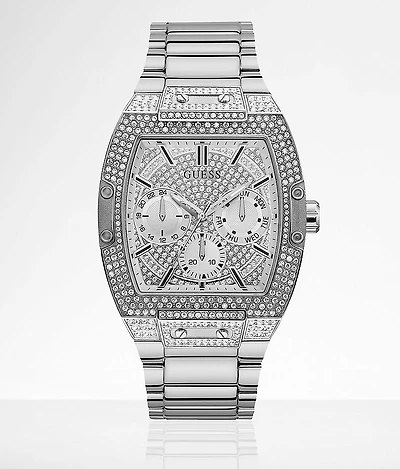 Silver-Tone Glitz Watch