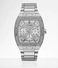 Silver-Tone Glitz Watch