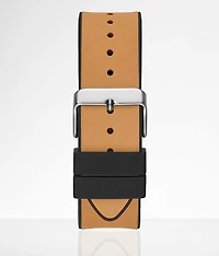 Leather Silicone Flex Watch
