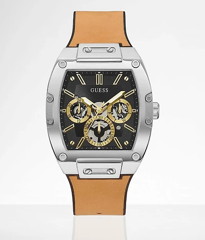 Leather Silicone Flex Watch