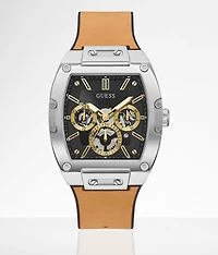 Leather Silicone Flex Watch