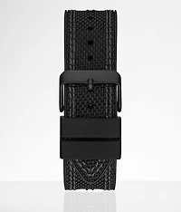 Black Nylon Silicone Flex Watch