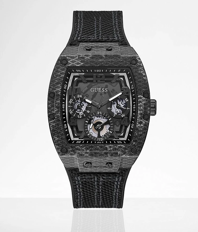 Black Nylon Silicone Flex Watch