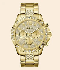 Gold Tone Crystal Watch