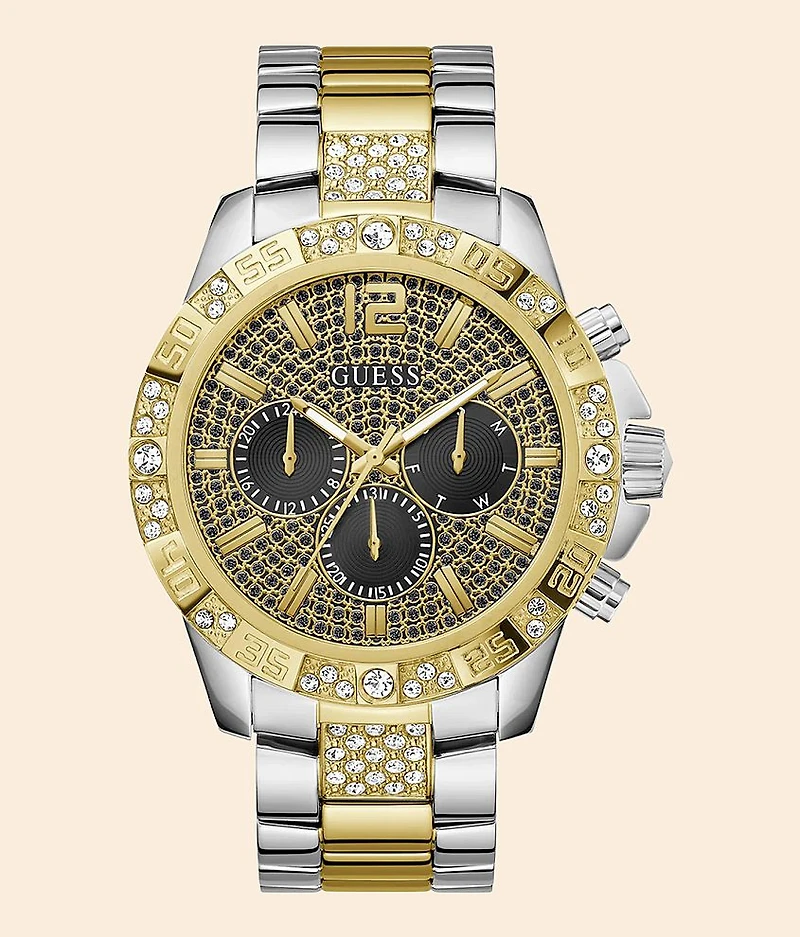 Crystal Two Tone Watch