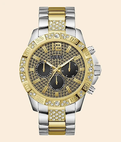 Crystal Two Tone Watch