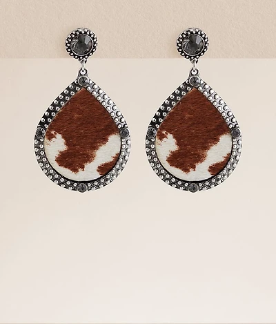 Cow Print Stud Earring