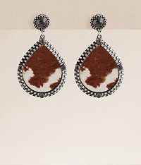Cow Print Stud Earring