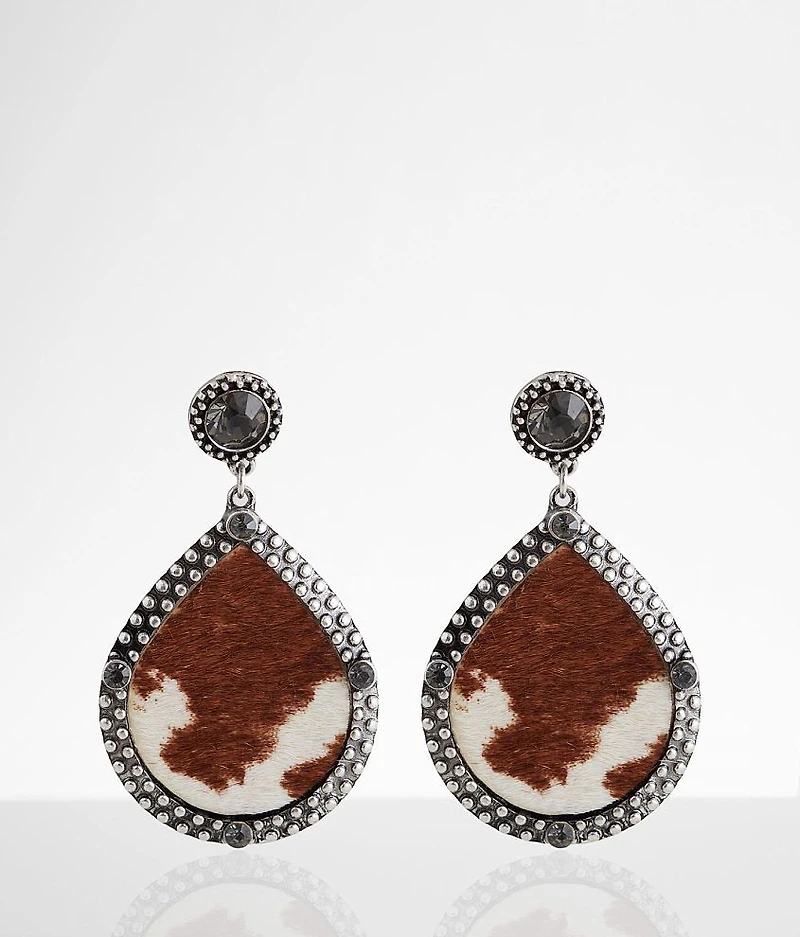 Cow Print Stud Earring