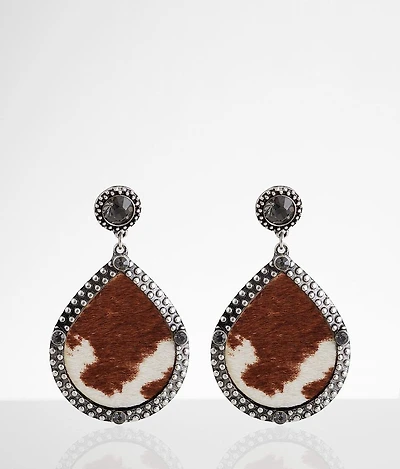 Cow Print Stud Earring