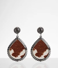 Cow Print Stud Earring