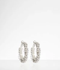 Twisted Glitz Hoop Earring