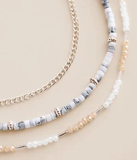 3 Pack Beaded Necklace Set