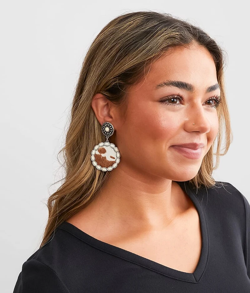 Cowhide Earring