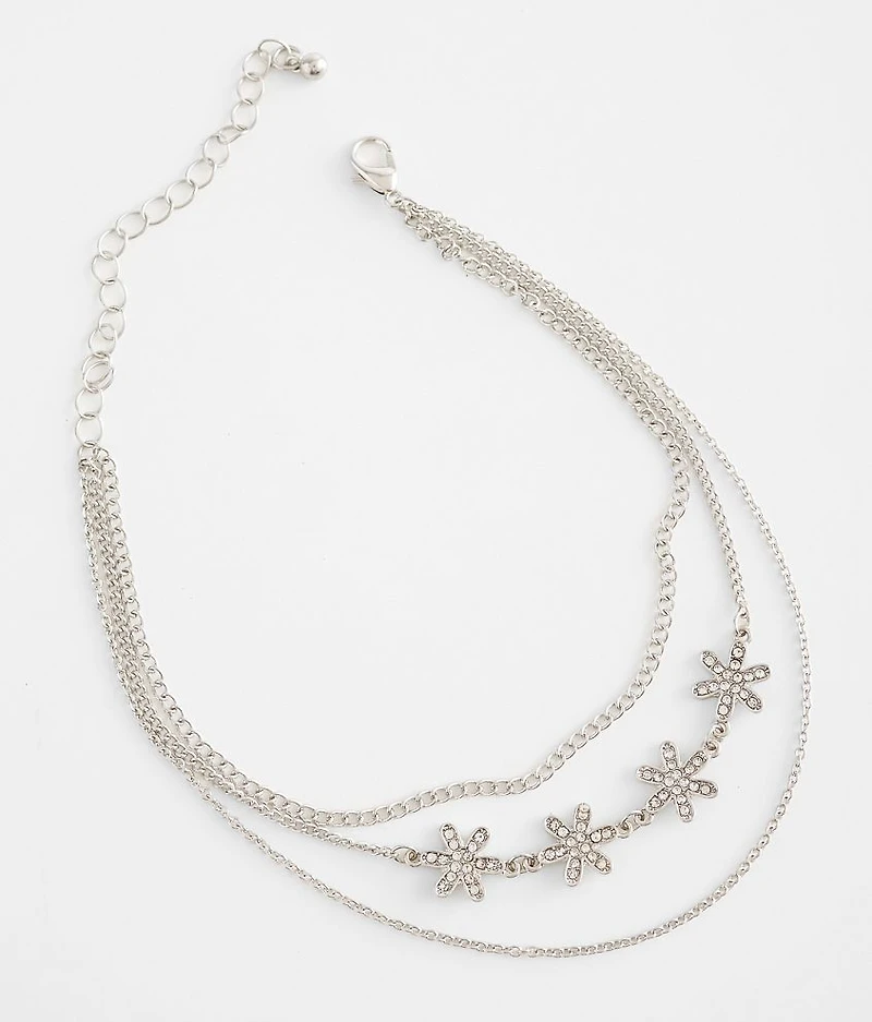 3 Pack Floral Anklet Set