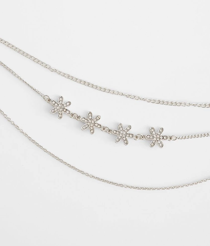 3 Pack Floral Anklet Set
