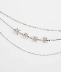 3 Pack Floral Anklet Set