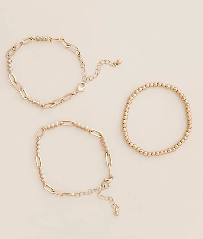 3 Pack Glitz Bracelet Set