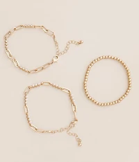 3 Pack Glitz Bracelet Set