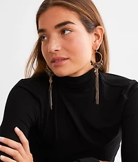Western Feather Drop Earring
