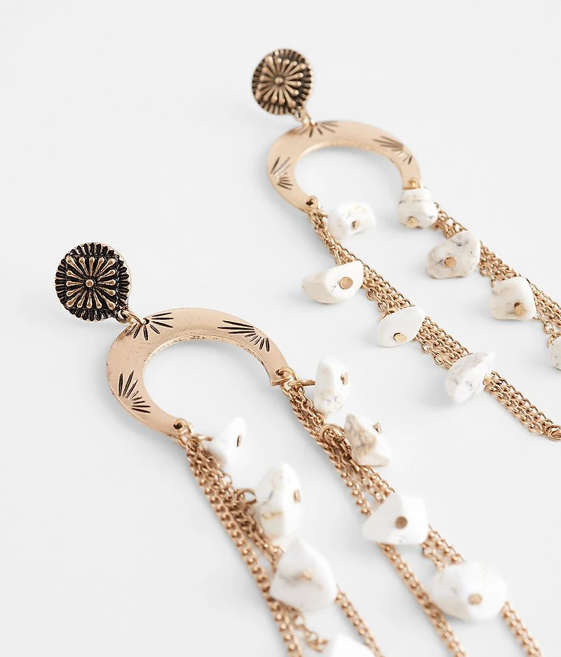 Stone & Fringe Earring