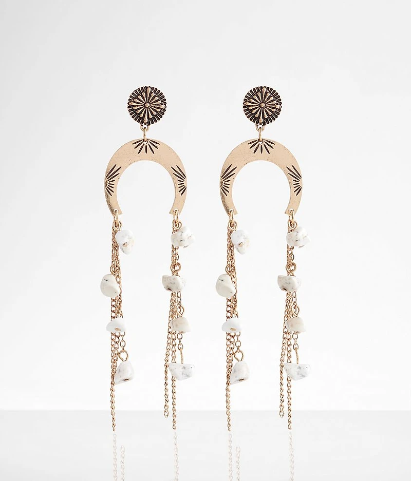 Stone & Fringe Earring