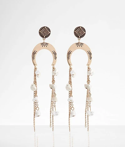 Stone & Fringe Earring