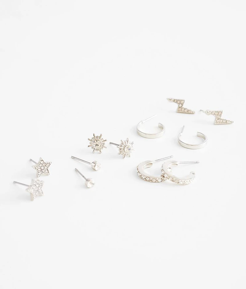 6 Pack Glitz Earring Set