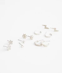 6 Pack Glitz Earring Set