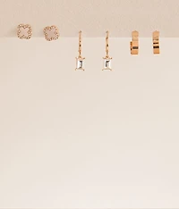 3 Pack Glitz Earring Set