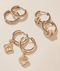 3 Pack Glitz Earring Set