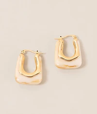 Stone Hoop Earring