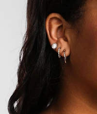 6 Pack Dainty Rhinestone Earring Set