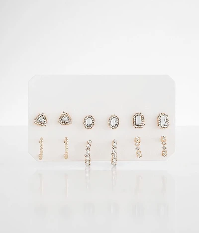 6 Pack Glitz Earring Set