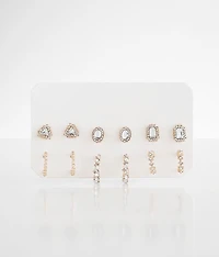 6 Pack Glitz Earring Set