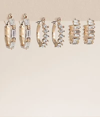 3 Pack Glitz Earring Set