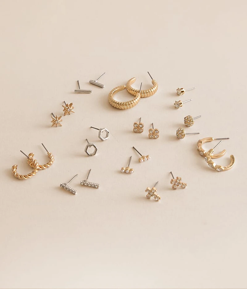 12 Pack Glam Earring Set
