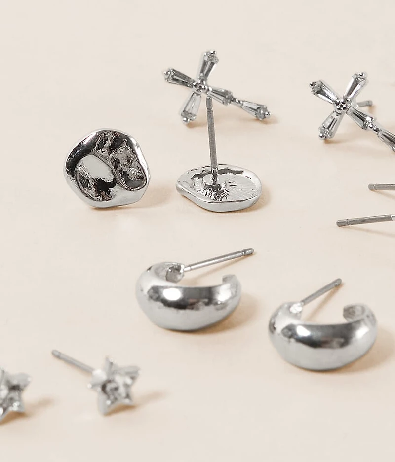 6 Pack Glitz Earring Set